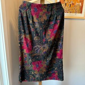 Briggs New York Multicolor Floral Midi Skirt